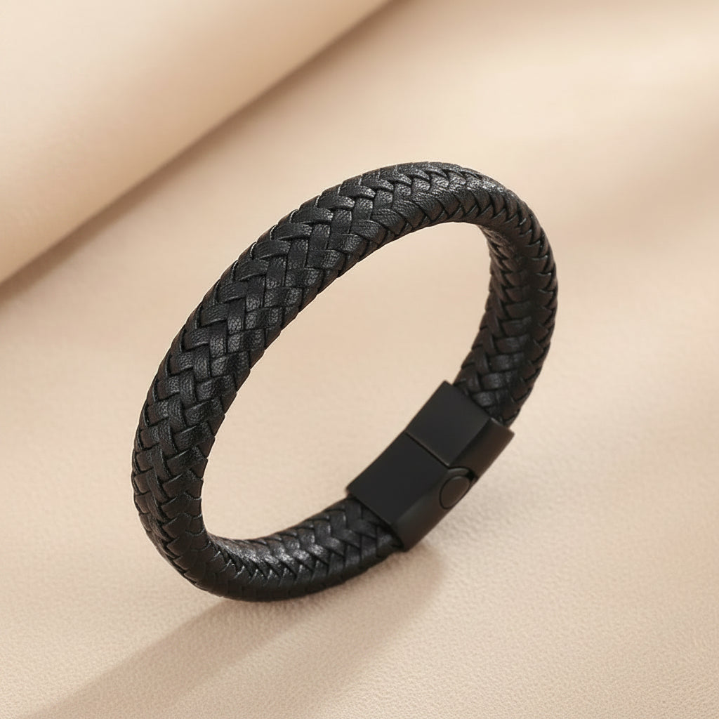 Leather Bracelet with Clasp