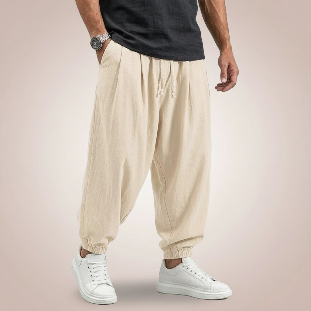 Linen Drawstring Pants