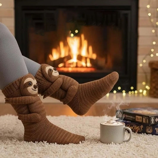 Sloth Winter Socks