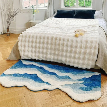 Blue Wave Plush Area Rug