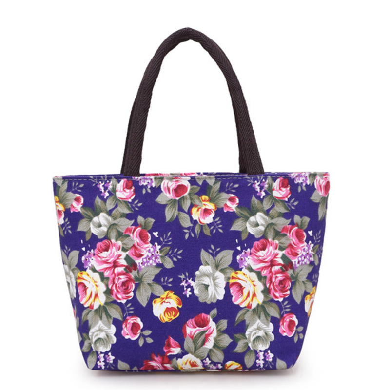 Floral Canvas Tote Bag