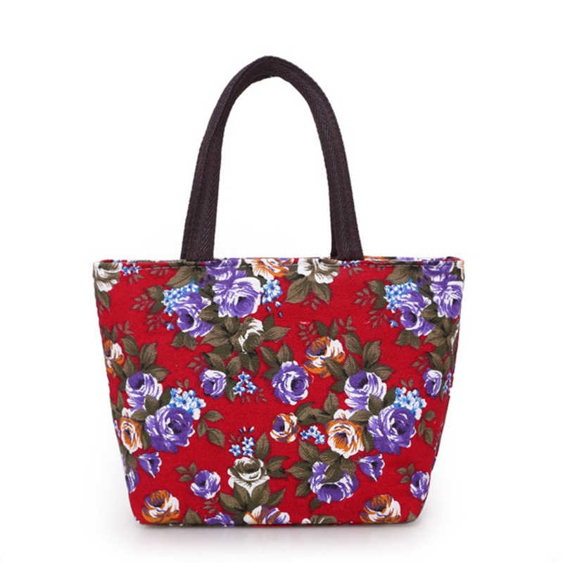 Floral Canvas Tote Bag