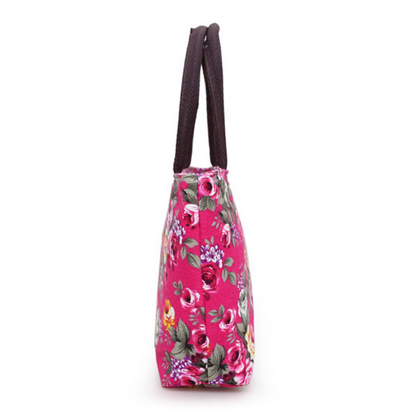 Floral Canvas Tote Bag