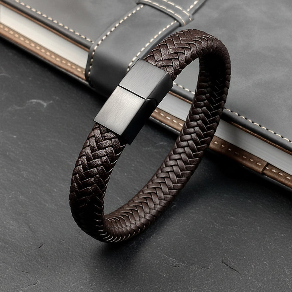 Leather Bracelet with Clasp