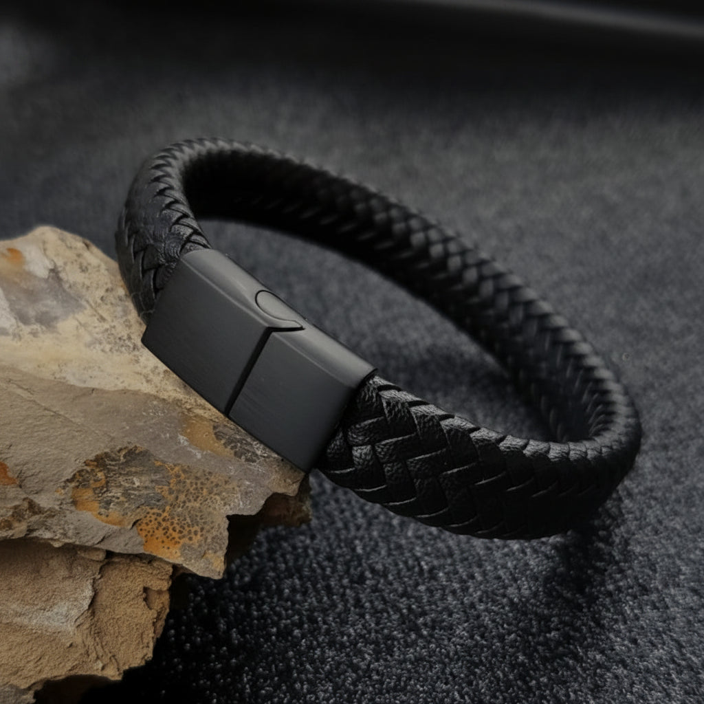 Leather Bracelet with Clasp