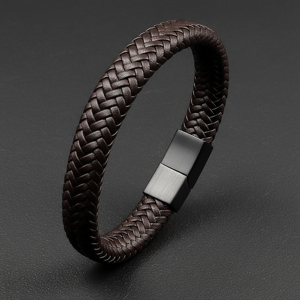 Leather Bracelet with Clasp