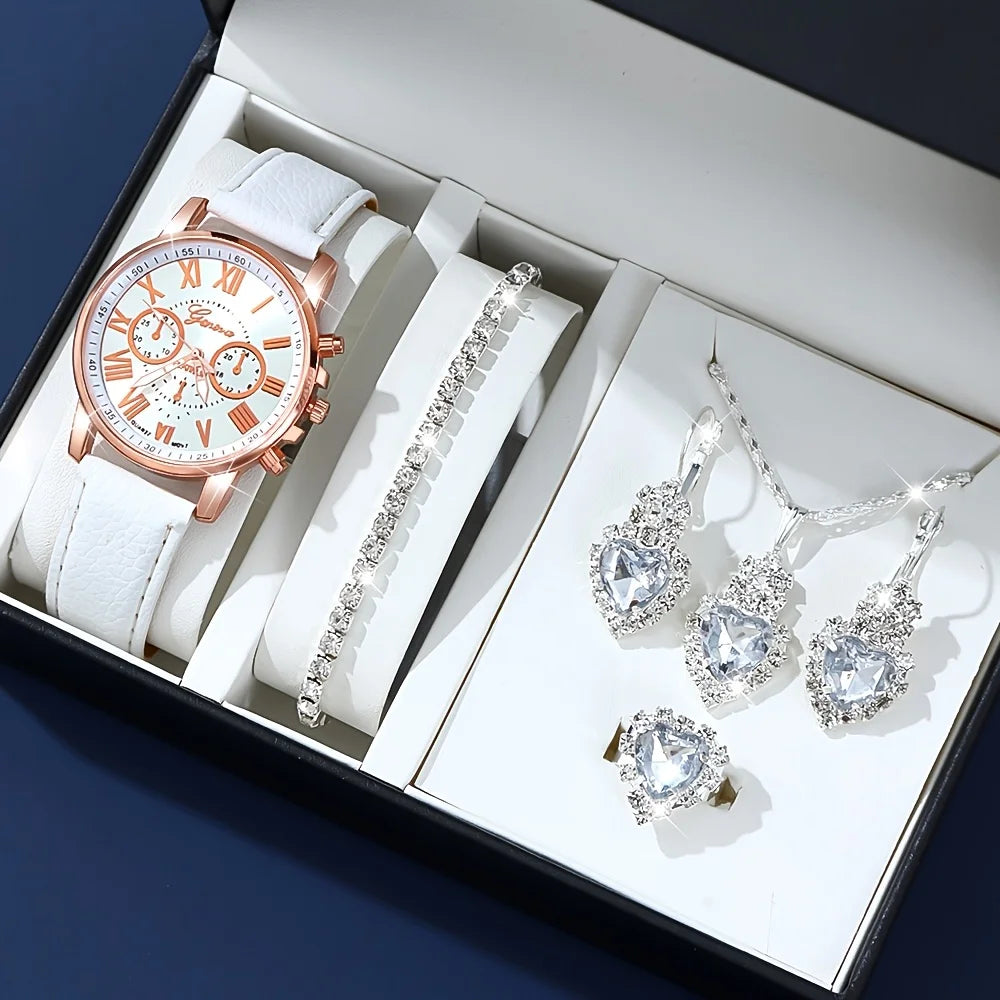 Rose Gold Sky Blue Watch Set