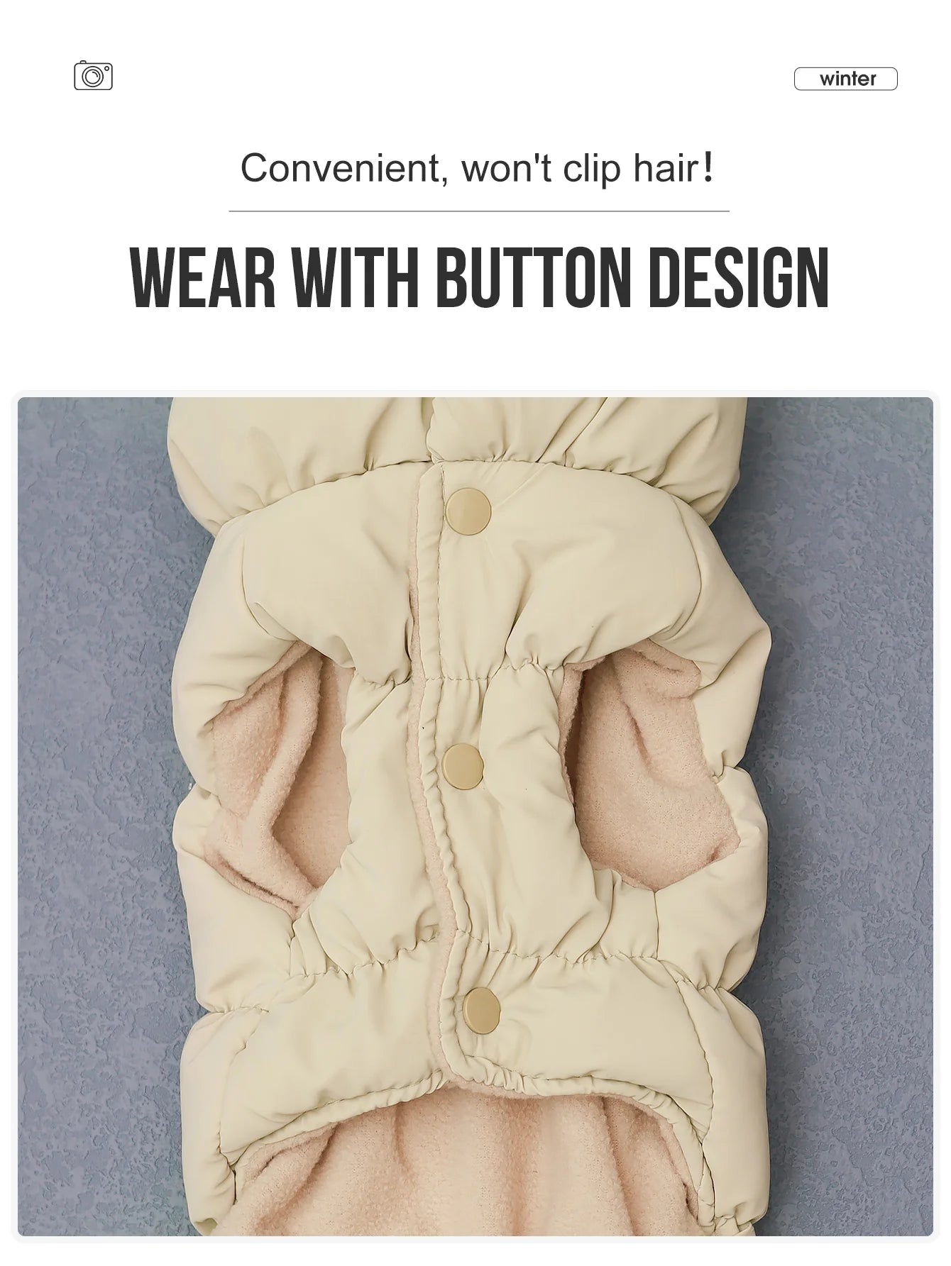 Warm 3-Layer Dog Jacket