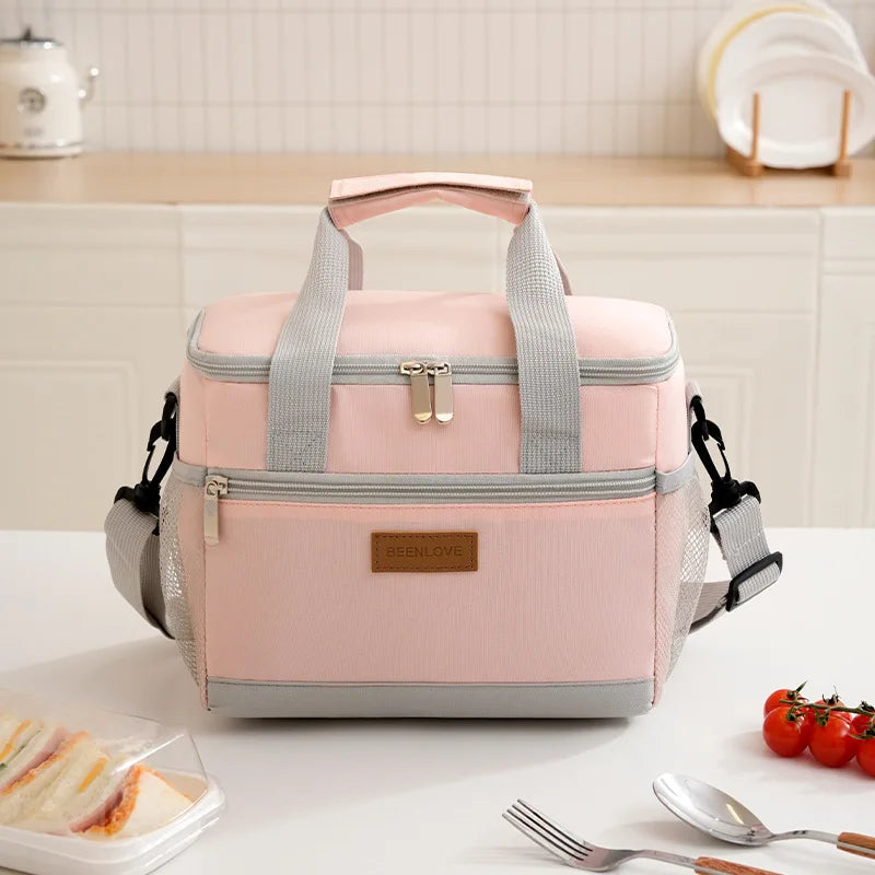 Double Compartment Insulated Lunch Bag