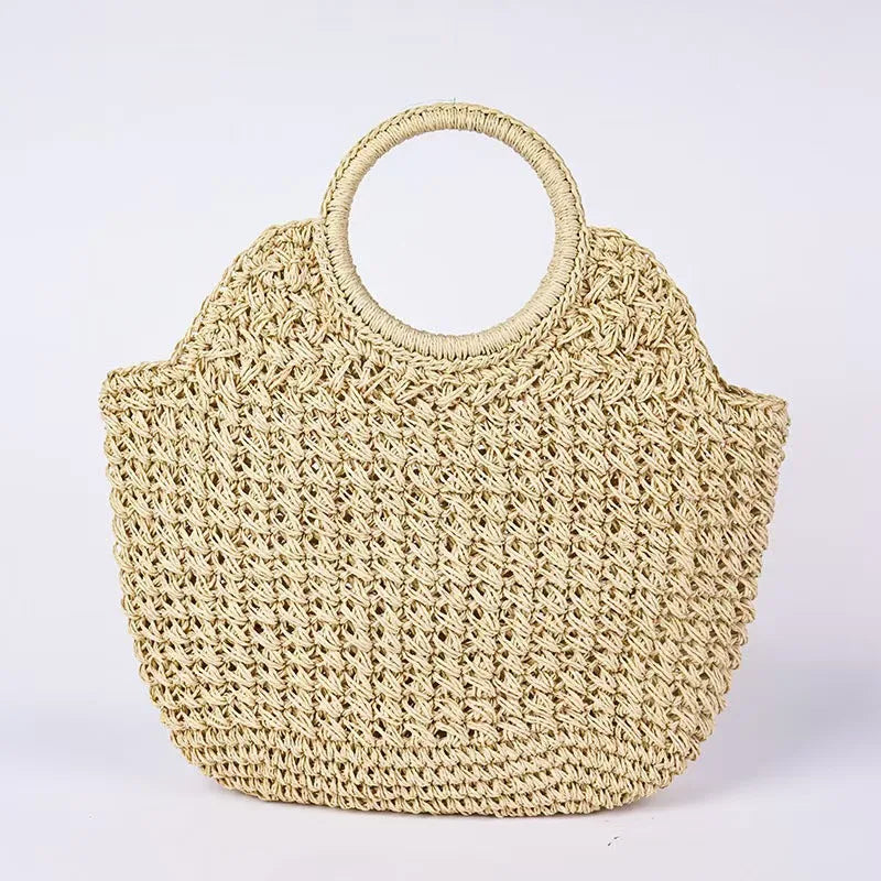 Woven Straw Tote Bag