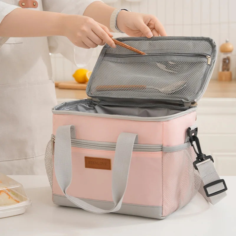 Double Compartment Insulated Lunch Bag