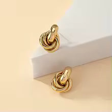 Silver Knot Stud Earrings