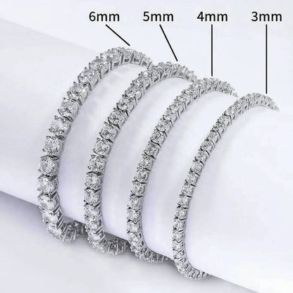 Sterling Silver Moissanite Tennis Bracelet