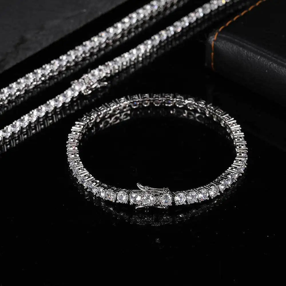 Sterling Silver Moissanite Tennis Bracelet