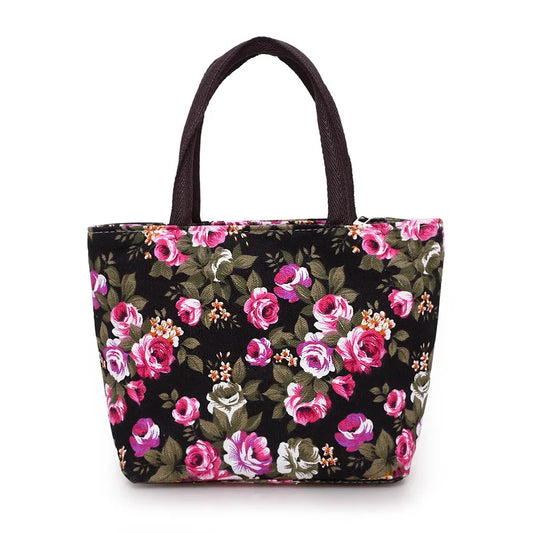 Floral Canvas Tote Bag