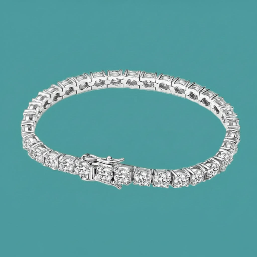 Sterling Silver Moissanite Tennis Bracelet