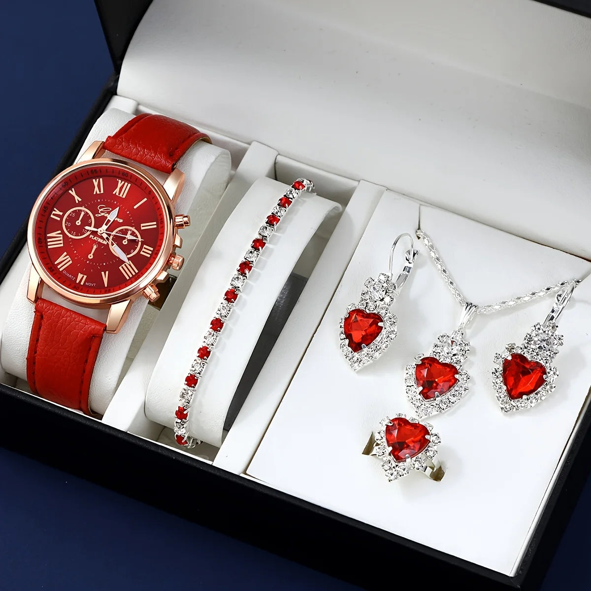 Rose Gold Sky Blue Watch Set