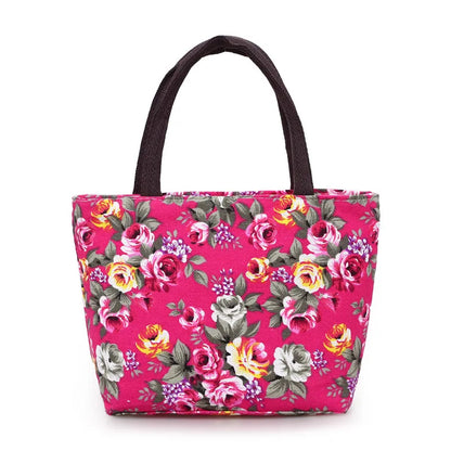Floral Canvas Tote Bag