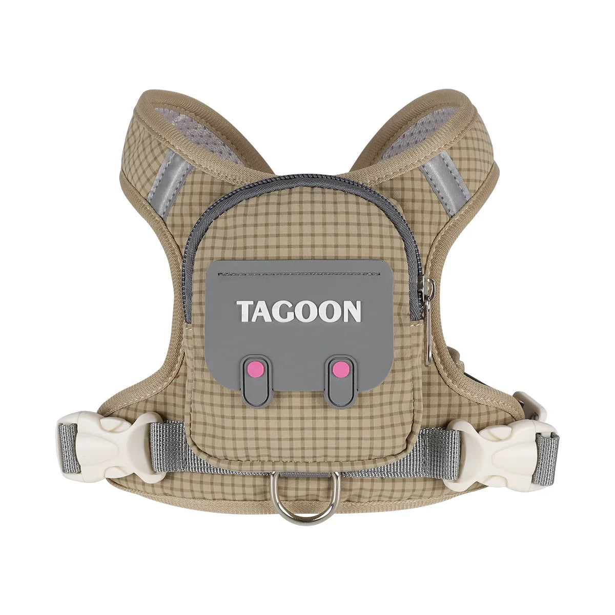 Plaid Dog Backpack Harness