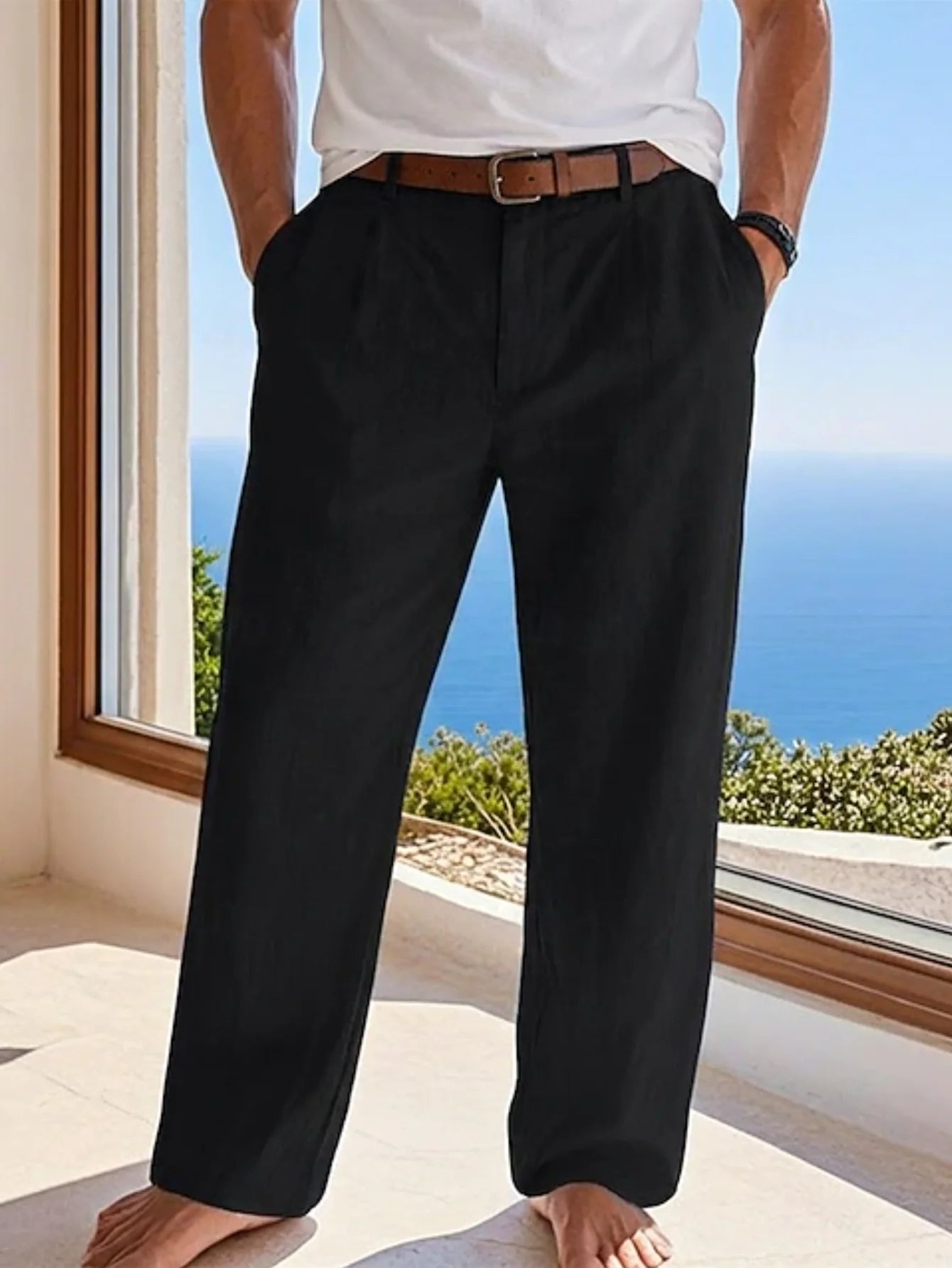 Linen Wide Leg Pants