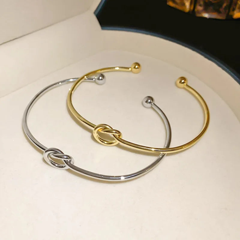 Gold Knot Cuff Bracelet