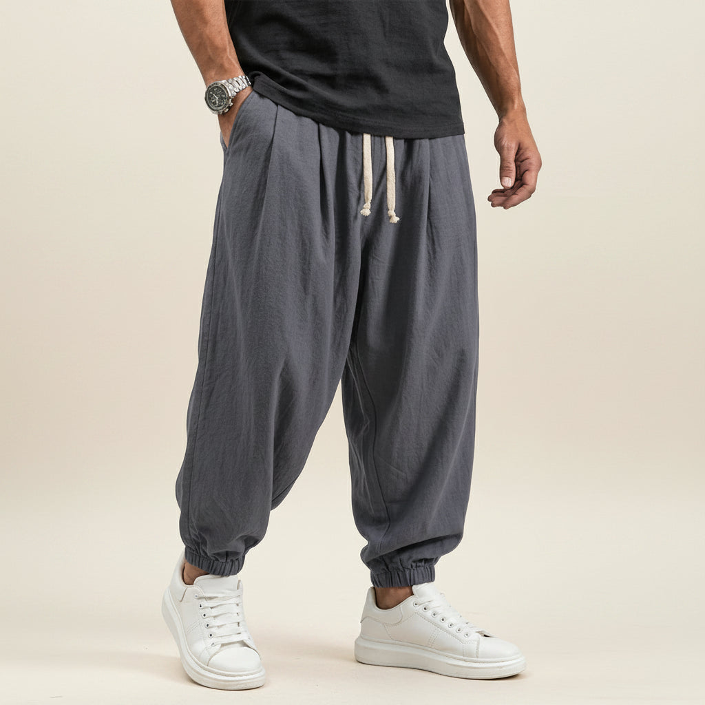 Linen Drawstring Pants