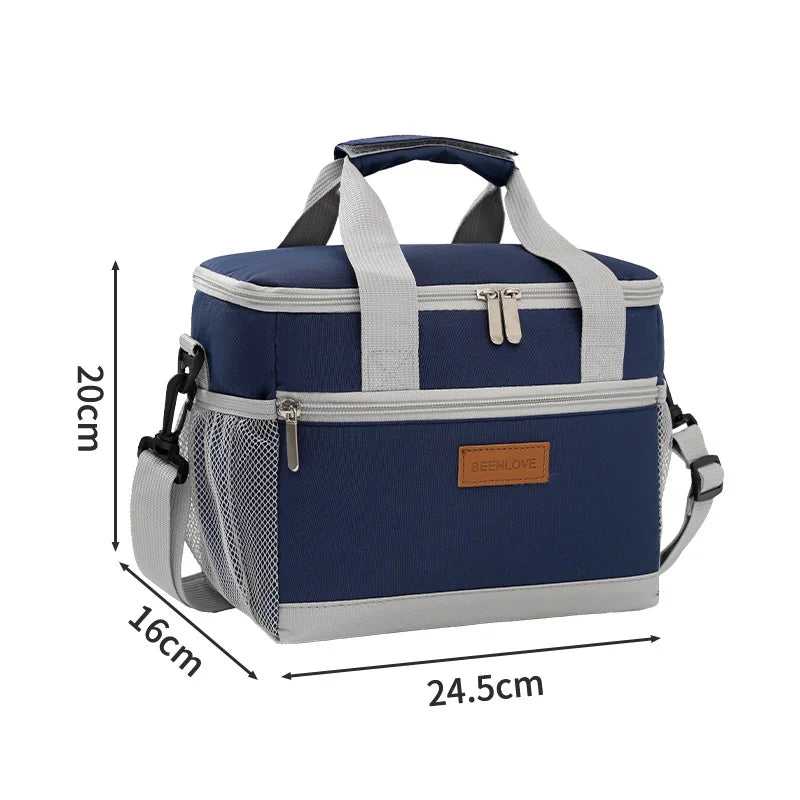 Double Compartment Insulated Lunch Bag