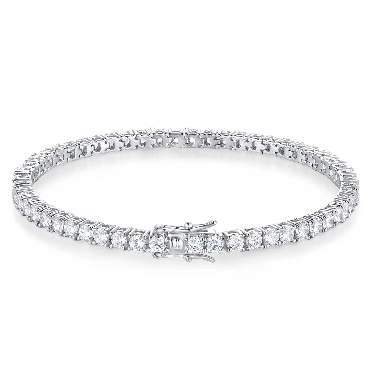 Sterling Silver Moissanite Tennis Bracelet