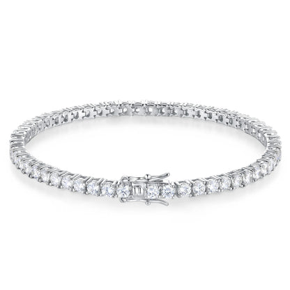 Sterling Silver Moissanite Tennis Bracelet
