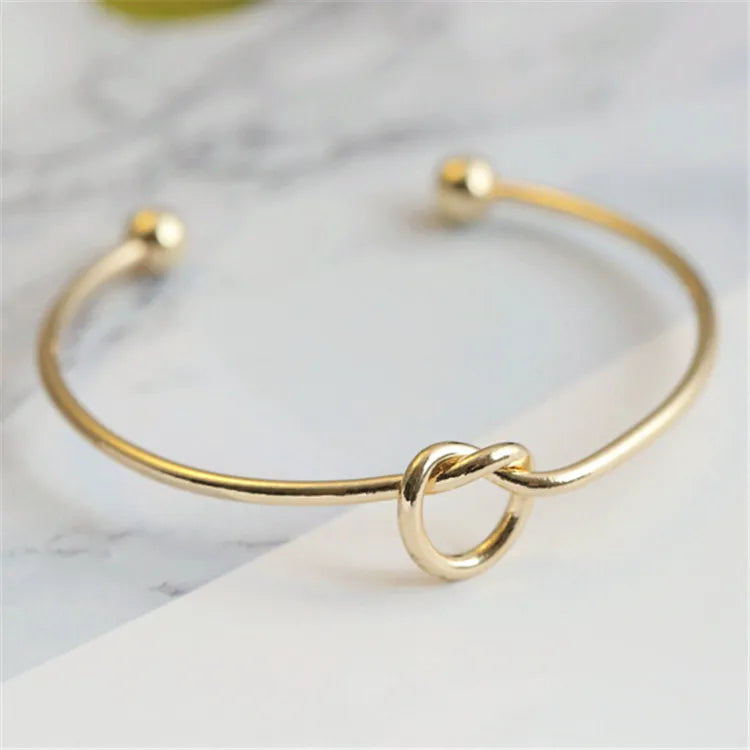 Gold Knot Cuff Bracelet