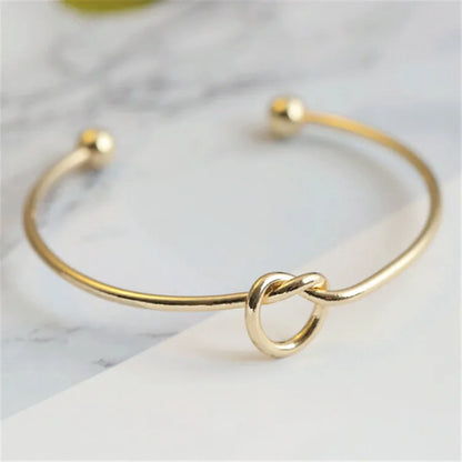 Gold Knot Cuff Bracelet