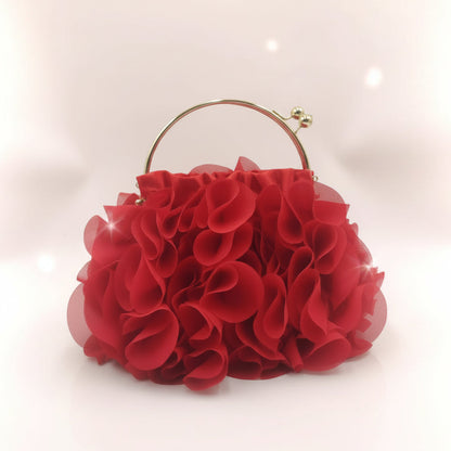 Ruffle Clutch Handbag