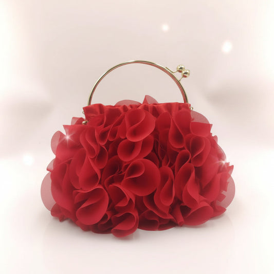 Ruffle Clutch Handbag