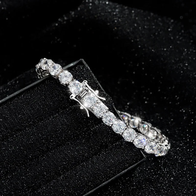 Sterling Silver Moissanite Tennis Bracelet