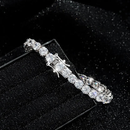 Sterling Silver Moissanite Tennis Bracelet