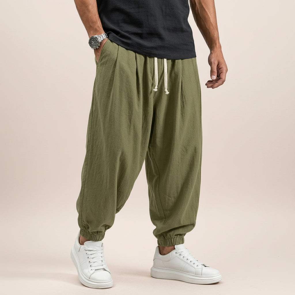 Linen Drawstring Pants