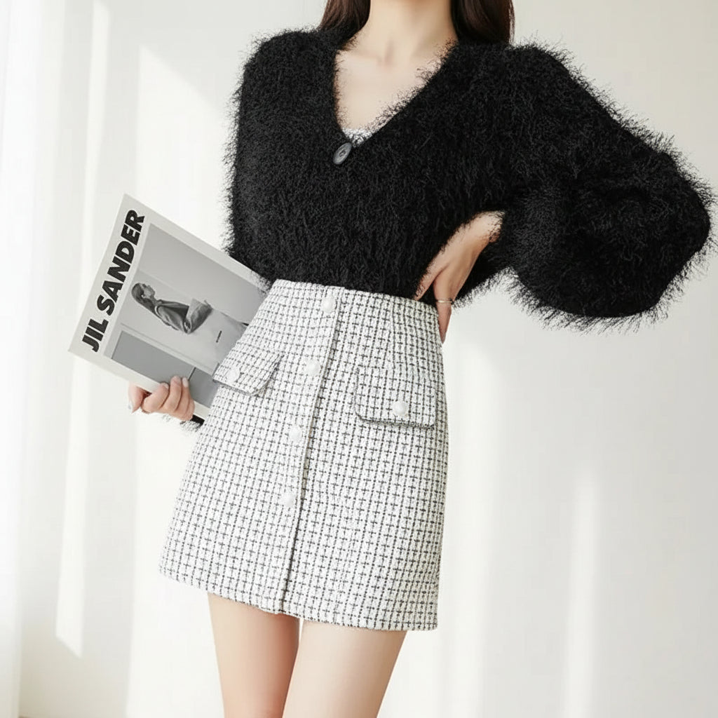 Modena Casual Tweed Skirt