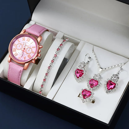 Rose Gold Sky Blue Watch Set