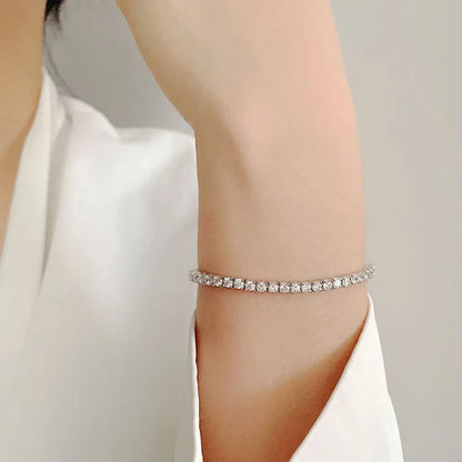 Sterling Silver Moissanite Tennis Bracelet
