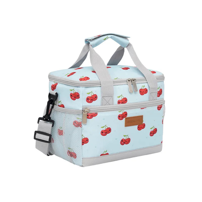 Double Compartment Insulated Lunch Bag