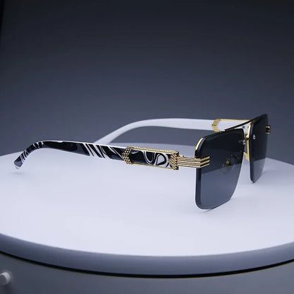 Rimless Geometric Sunglasses