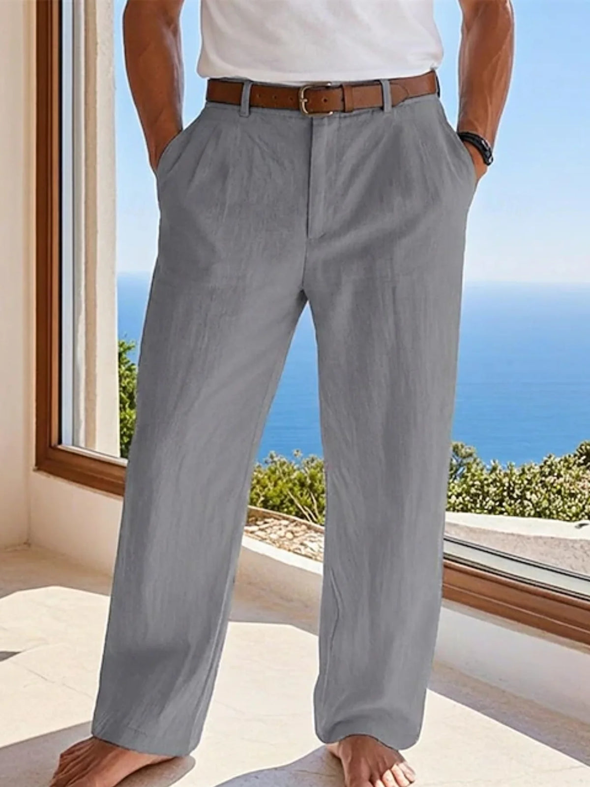 Linen Wide Leg Pants