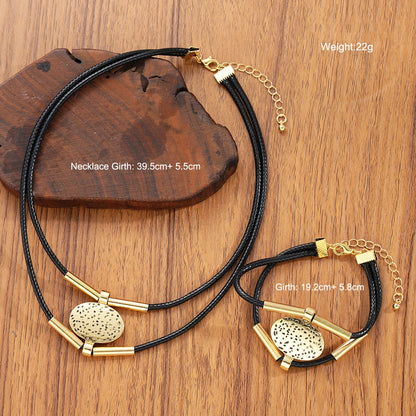 Gold Necklace & Bracelet Set