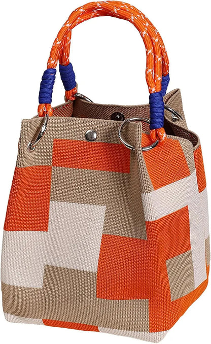 Floral Knit Tote Bag