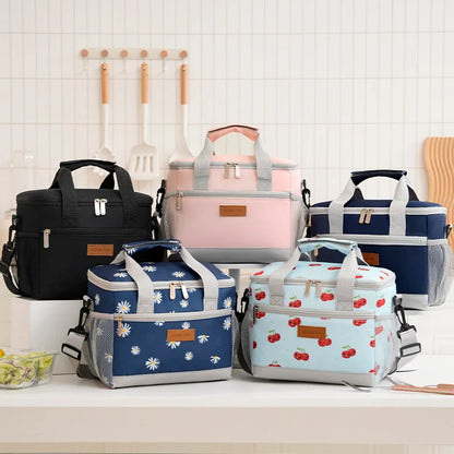 Double Compartment Insulated Lunch Bag
