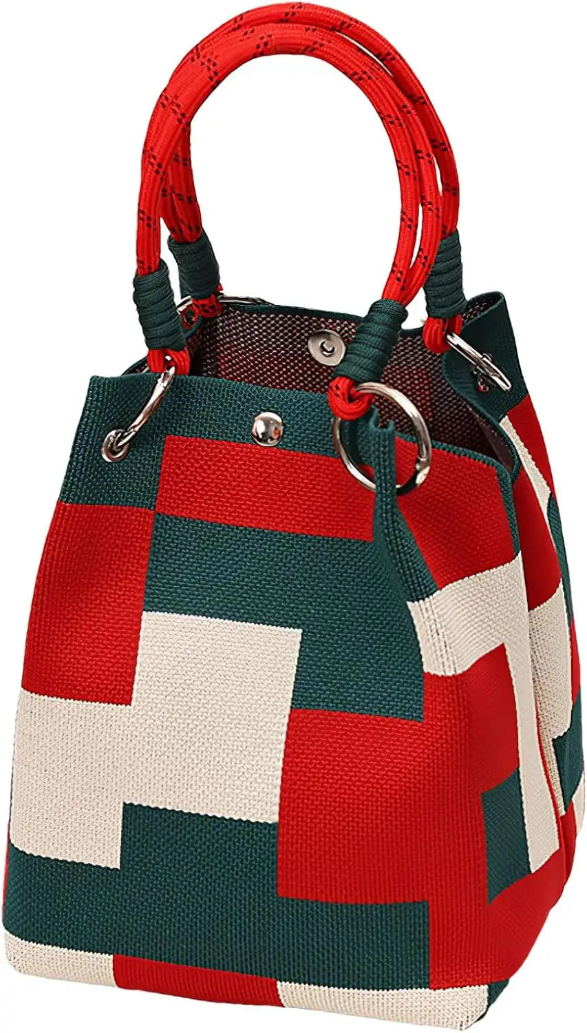 Floral Knit Tote Bag