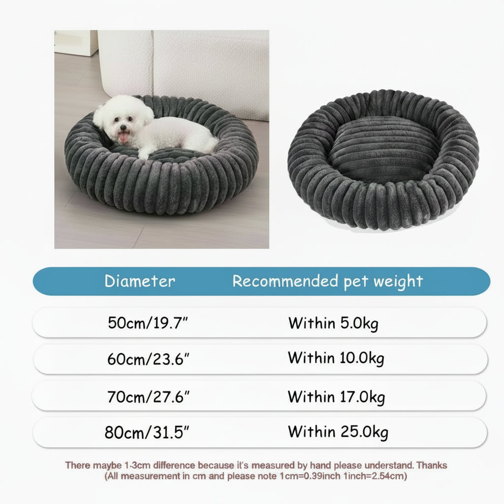Round Plush Pet Bed