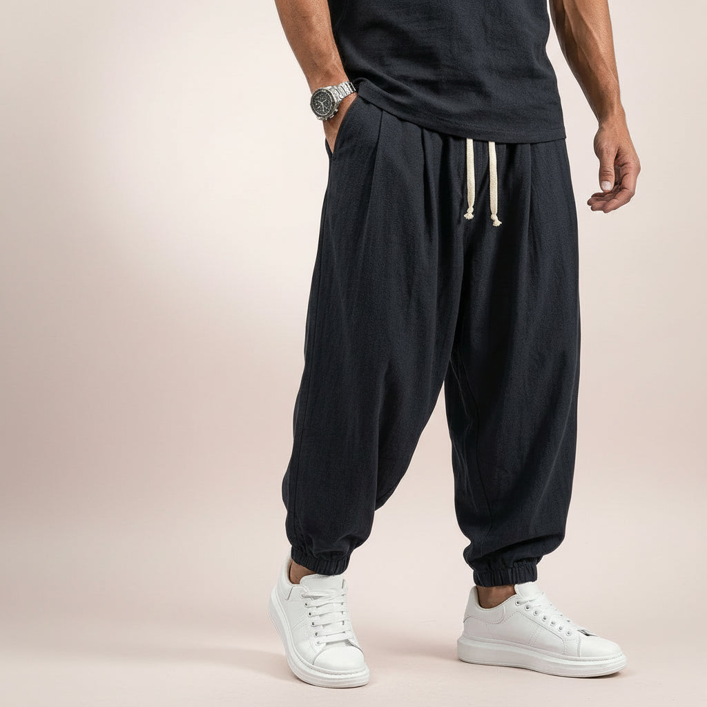 Linen Drawstring Pants