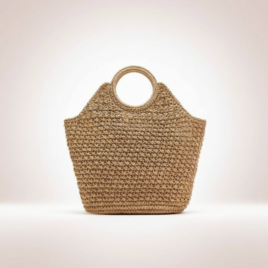 Woven Straw Tote Bag