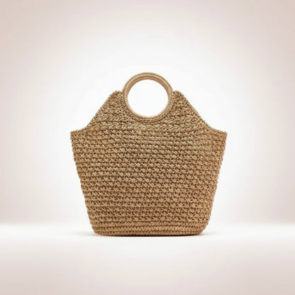 Woven Straw Tote Bag